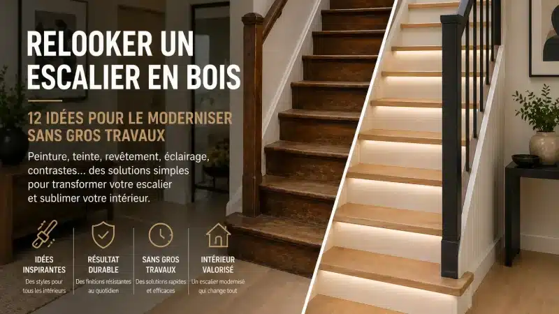 Relooker un escalier en bois : 12 idées pour le moderniser sans gros travaux Relooker_2