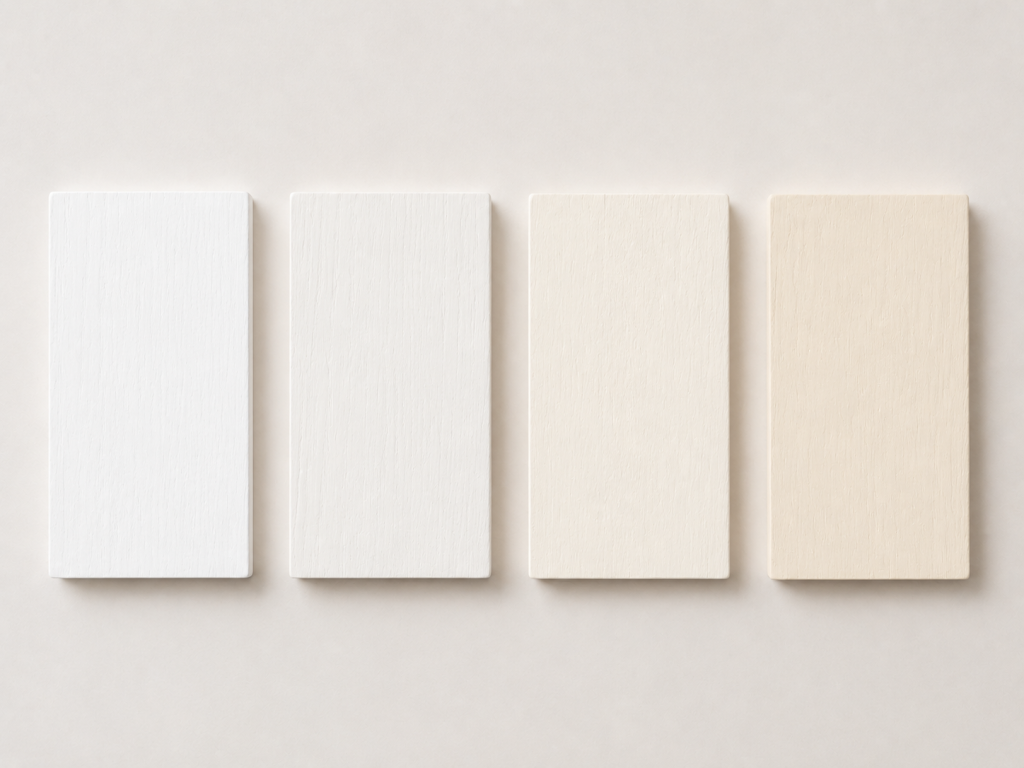Différentes teintes de blanc pour un escalier