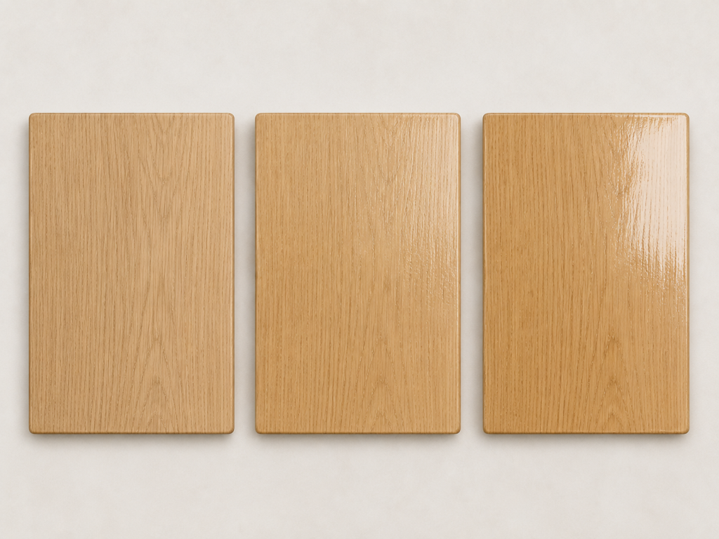 Effet et différence d'un bois vitrifié