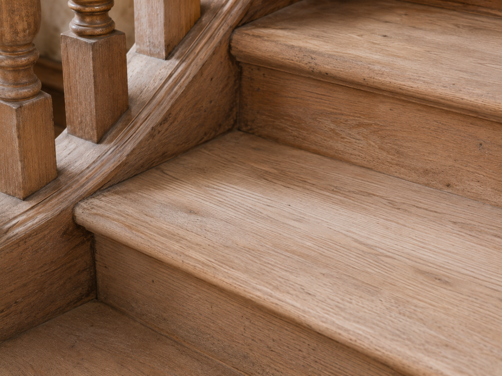 Escalier après aérogommage