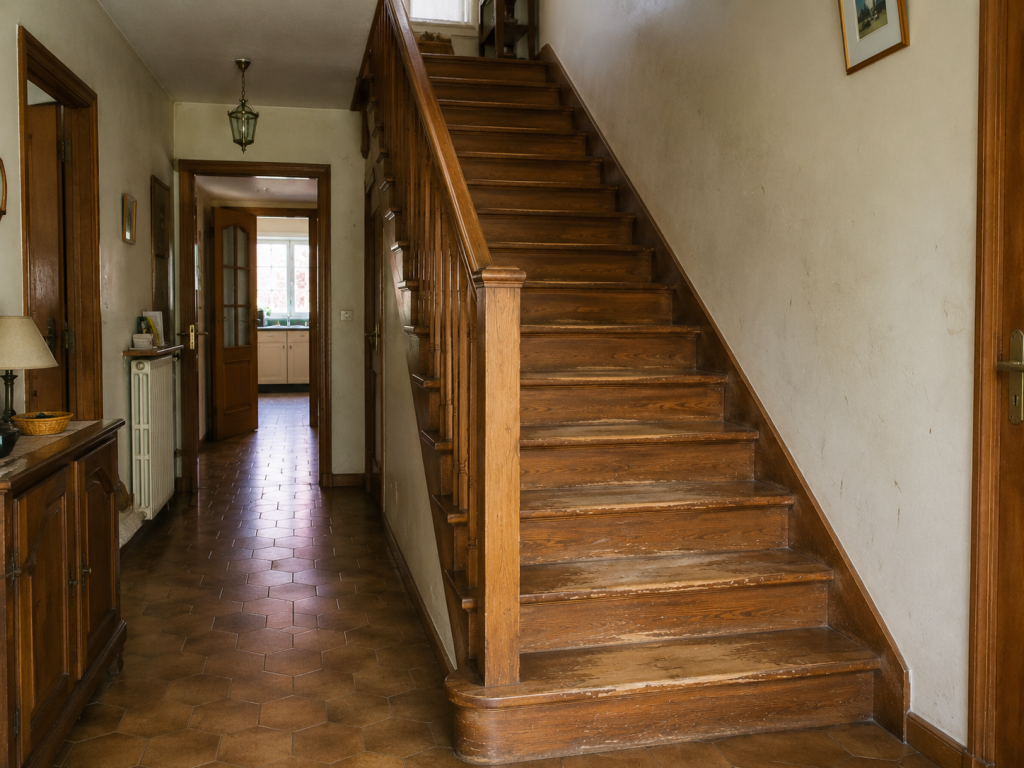 Escalier moche et ancien