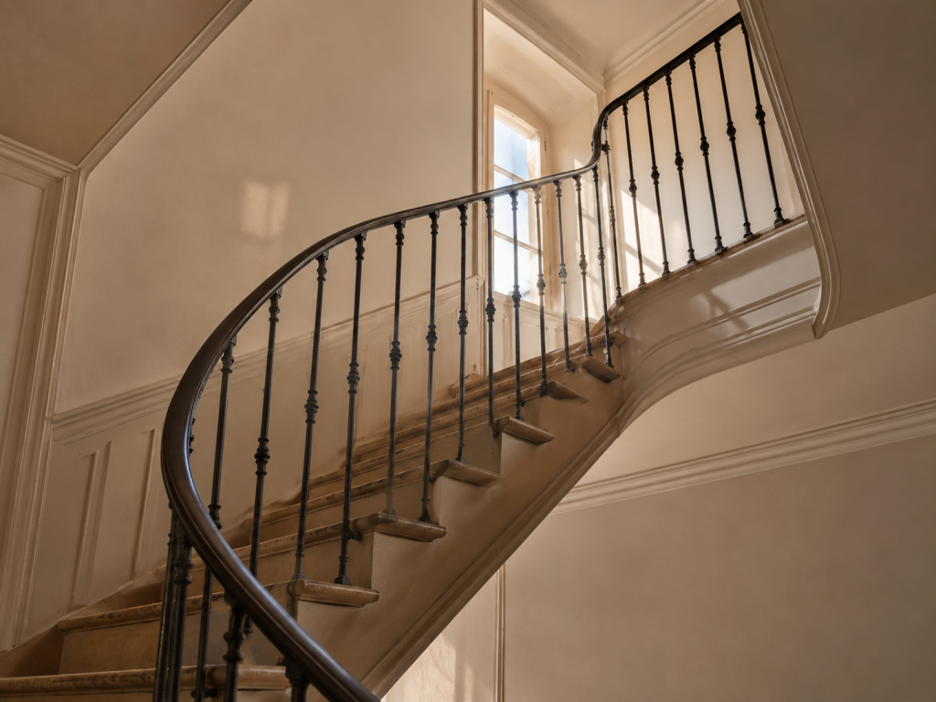 Rambarde d'un escalier ancien