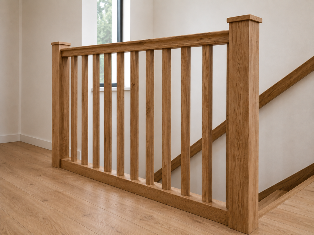 Rambarde d'un escalier en bois