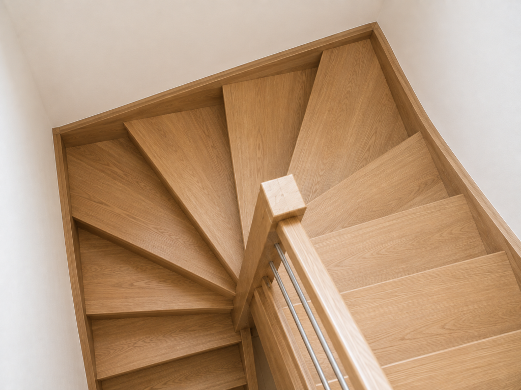 Cage d'escalier demi-tournant