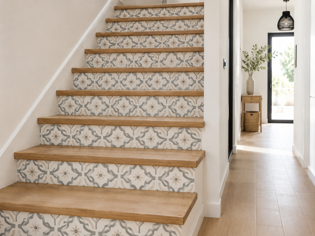 Rendu d'un escalier avec stickers
