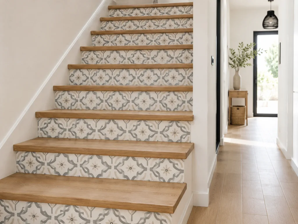 Rendu d'un escalier avec stickers