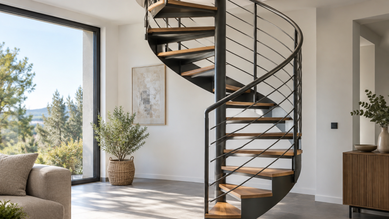 Escalier en colimaçon : ce qu'il faut vraiment savoir avant de se décider Escalier en colimaçon dans une maison