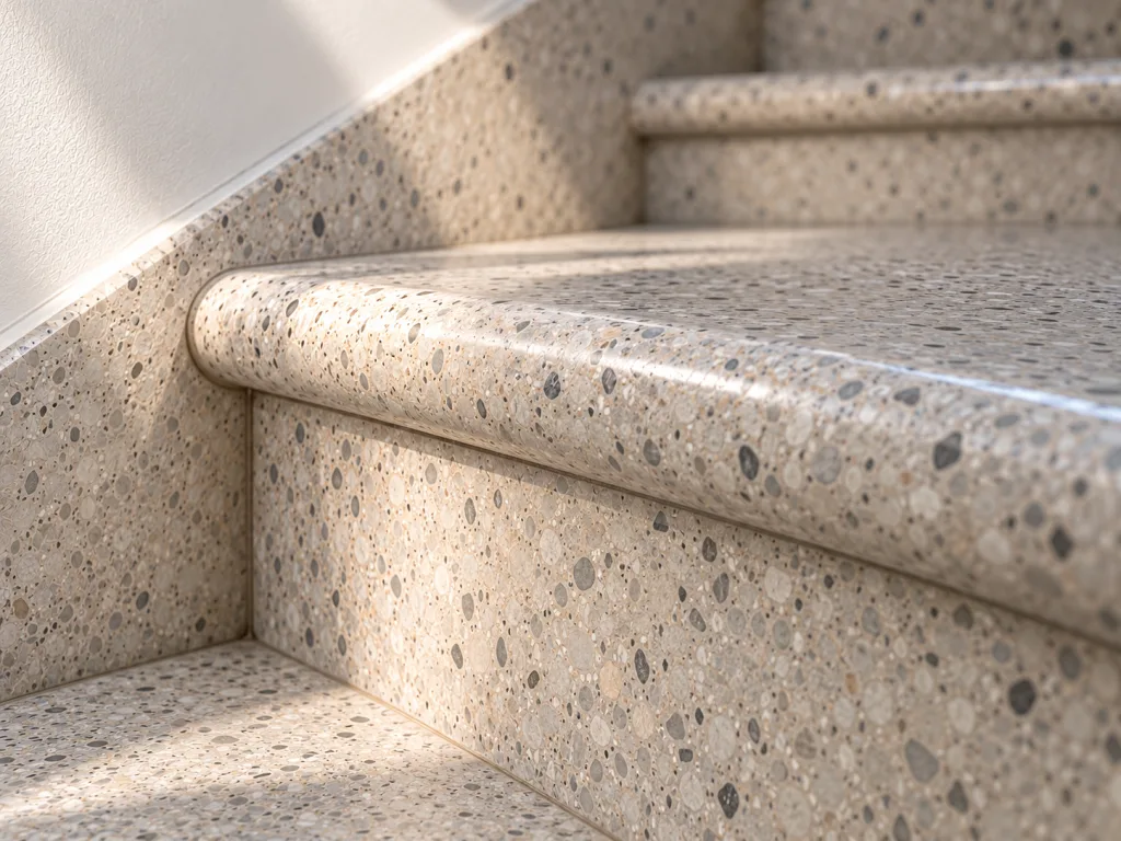 Détail escalier granito
