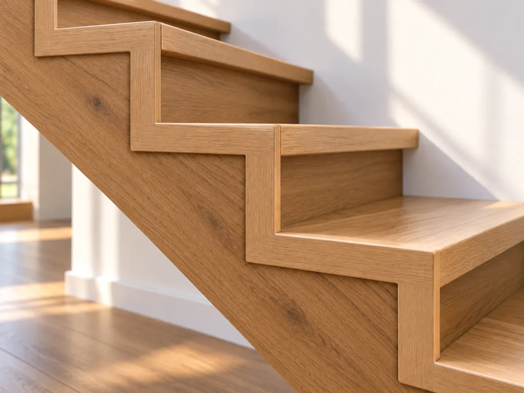 Escalier avec retour de marche continu
