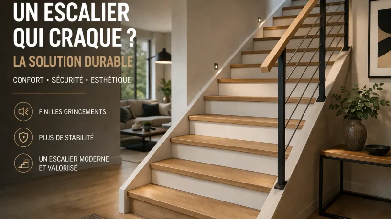 Escalier qui grince : comprendre l&rsquo;origine du bruit et choisir une solution durable