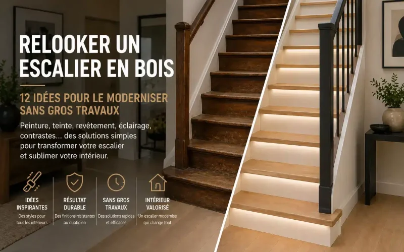 Relooker un escalier en bois : 12 idées pour le moderniser sans gros travaux
