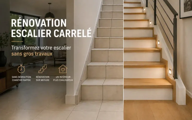Rénovation d&rsquo;un escalier carrelé : comment le moderniser sans gros travaux ?
