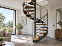 Escalier en colimaçon dans une maison