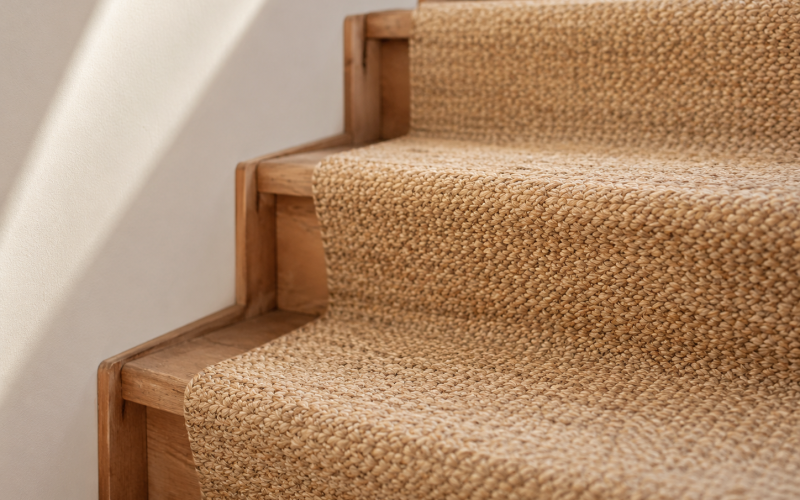Escalier en jonc de mer