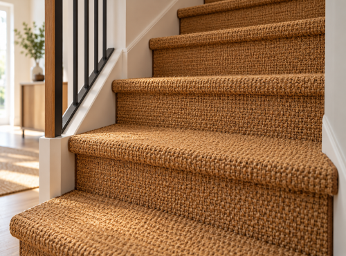Escalier en tapis de coco