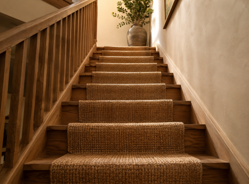 Escalier en toile de jute