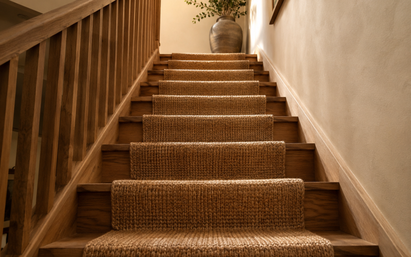 Escalier en toile de jute