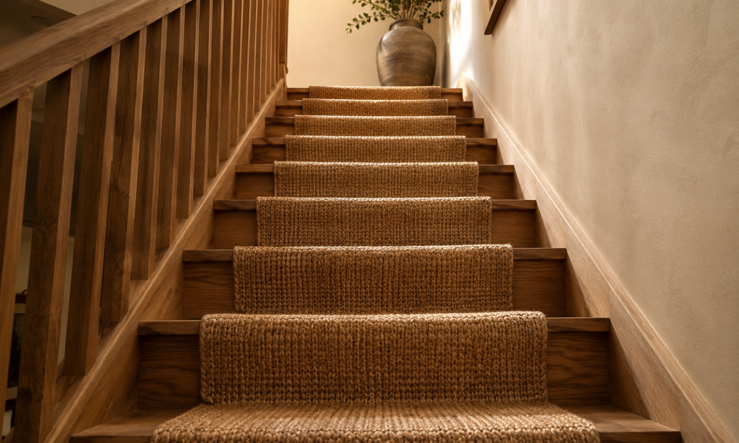 Escalier en toile de jute