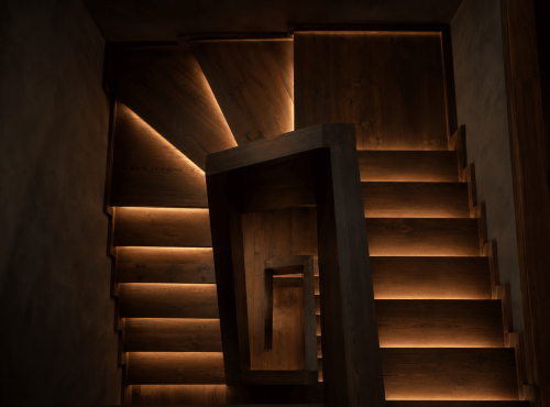 Escalier avec LED
