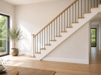 Escalier avec limon blanc
