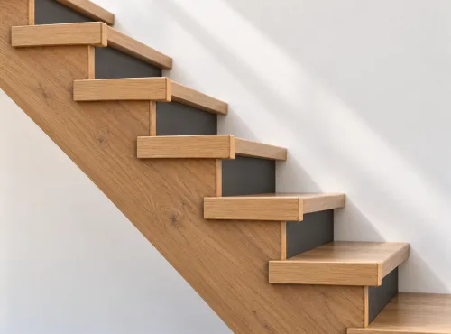 Escalier moderne avec retour de marche