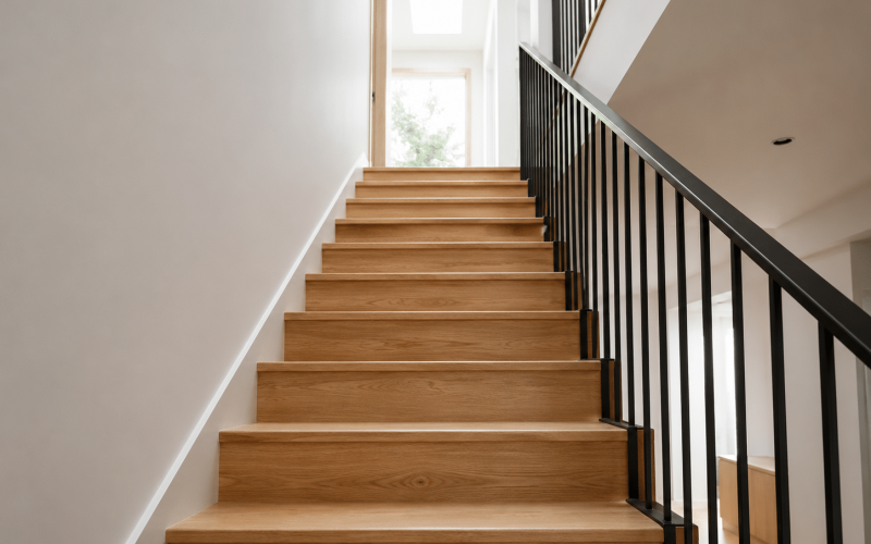Rampe et garde-corps d'un escalier
