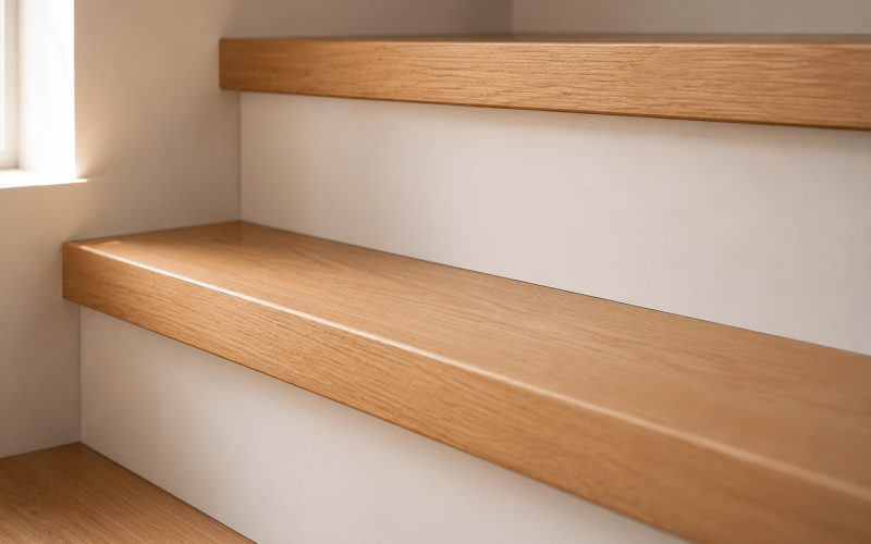 Habillage d'un escalier en béton