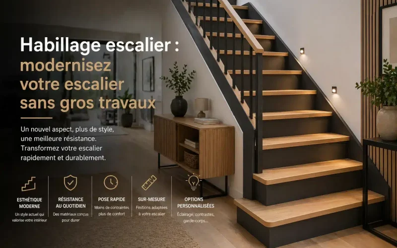 Habillage escalier : matériaux, prix et guide pour bien choisir