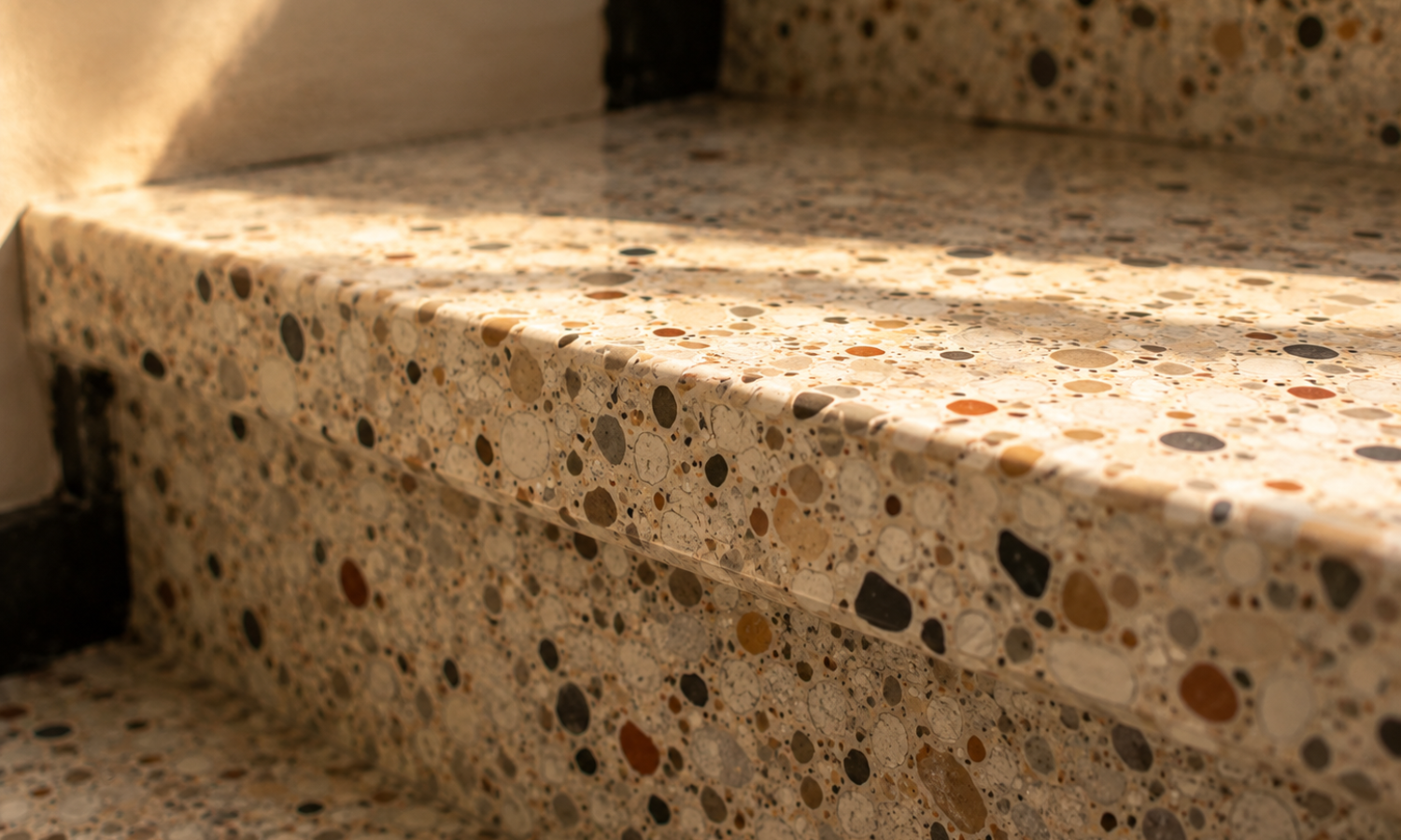 Marche d'escalier en terrazzo